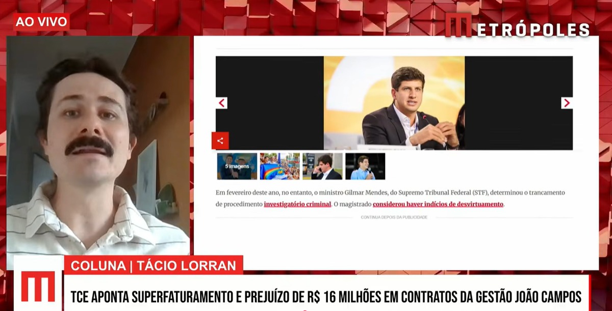 Auditoria do TCE aponta possíveis irregularidades e prejuízo de mais de R$ 16 milhões em contratos da gestão João Campos no Recife